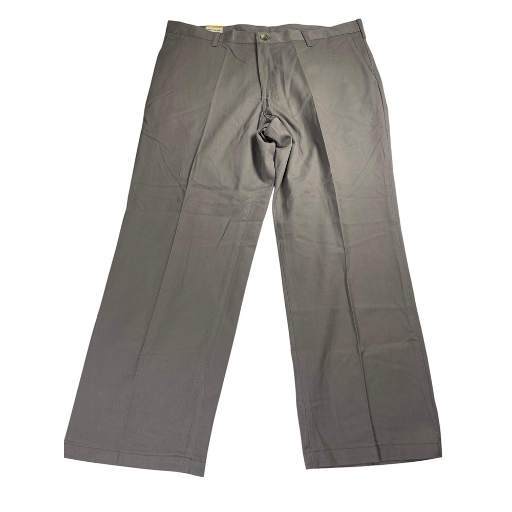 Lee Stain Resist Relaxed Fit Men's Pants 40x29 Gray Flat Front Wrinkle Resistant